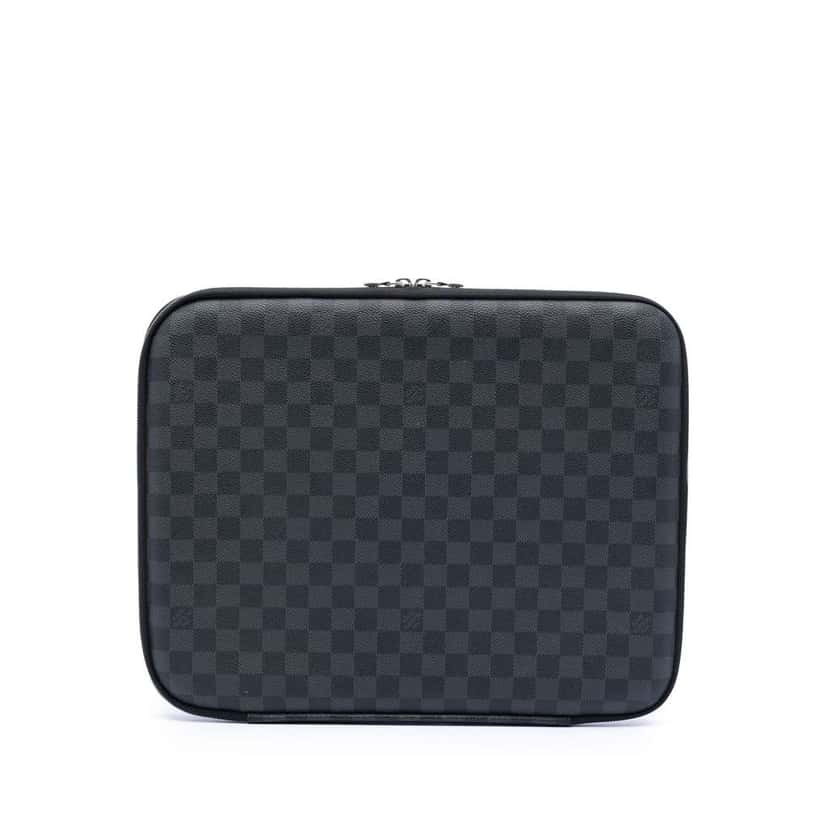 Louis Vuitton Damier Graphite Horizon Laptop Sleeve Black Very good condition - Front View