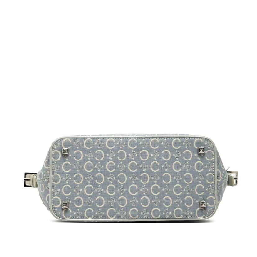 Celine C Macadam Canvas Handbag Blue Canvas Very good condition - Inside View