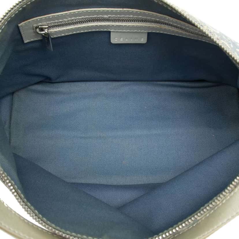 Celine C Macadam Canvas Handbag Blue Canvas Very good condition - Model View