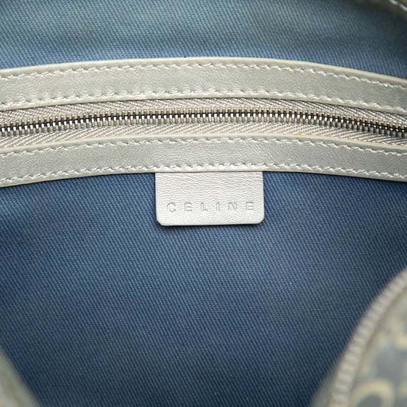 Celine C Macadam Canvas Handbag Blue Canvas Very good condition - Box View