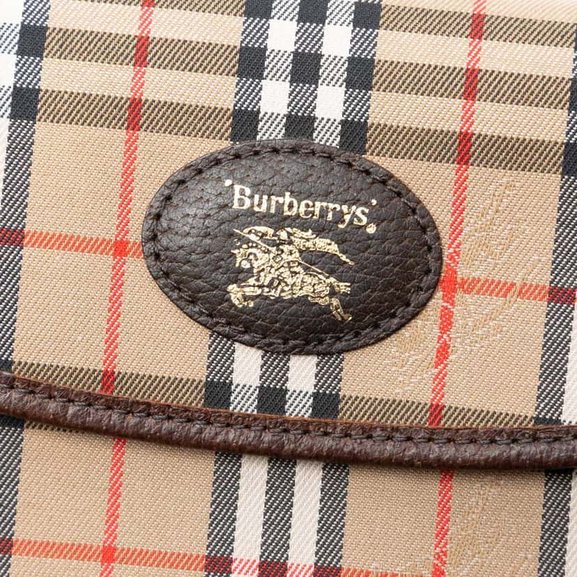 Burberry Haymarket Check Canvas Clutch Beige Canvas Very good condition - Box View