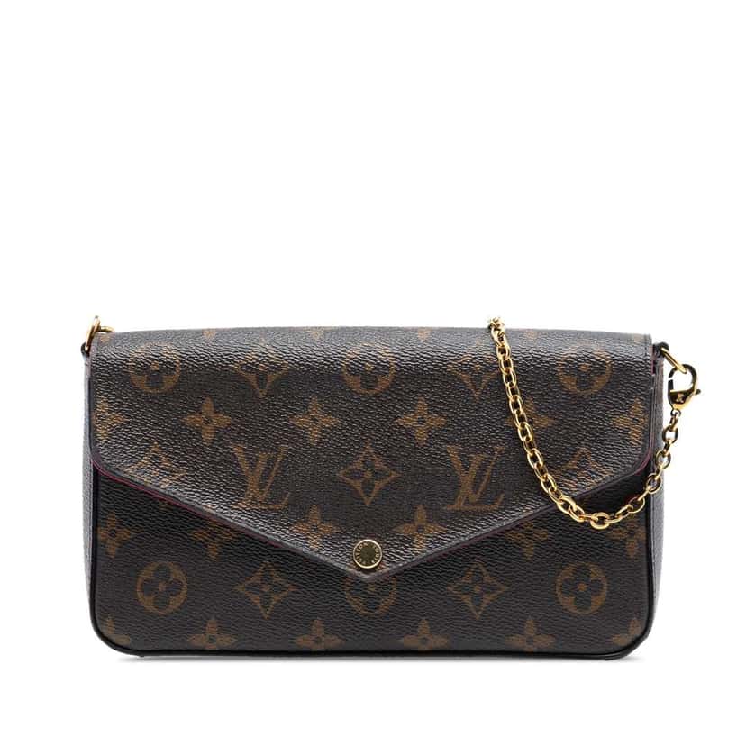 Louis Vuitton Monogram Pochette Felicie Brown Very good condition - Front View