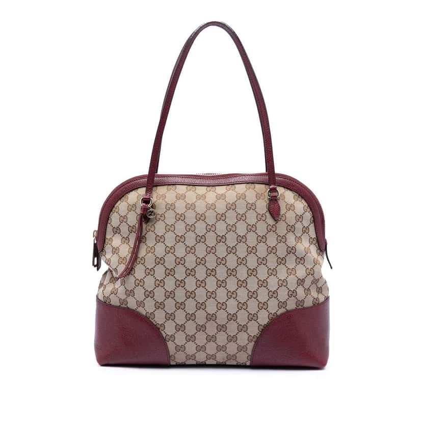 Gucci Medium GG Canvas Bree Dome Tote Beige Canvas Very good condition - Front View