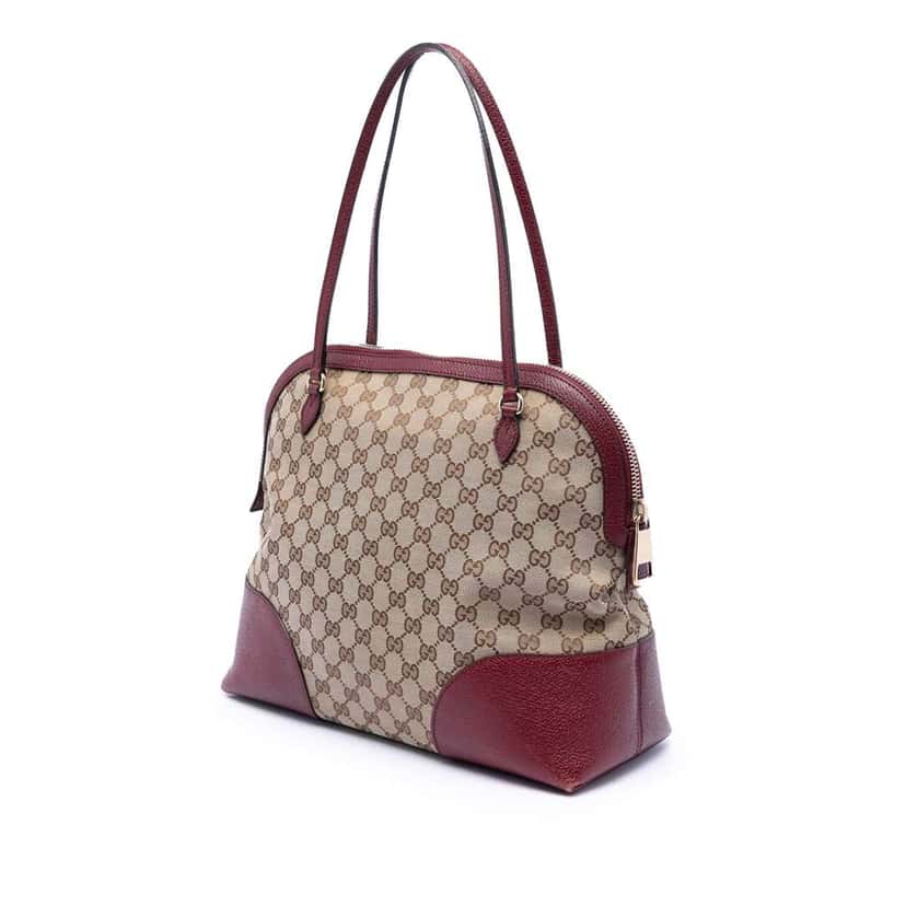 Gucci Medium GG Canvas Bree Dome Tote Beige Canvas Very good condition - Back View