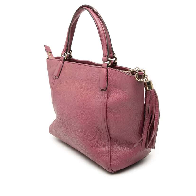 Gucci Small Calfskin Soho Cellarius Satchel Pink Leather Very good condition - Back View