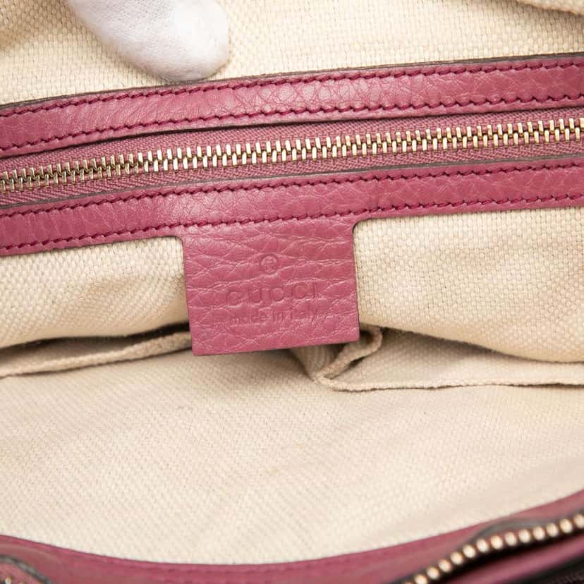 Gucci Small Calfskin Soho Cellarius Satchel Pink Leather Very good condition - Box View