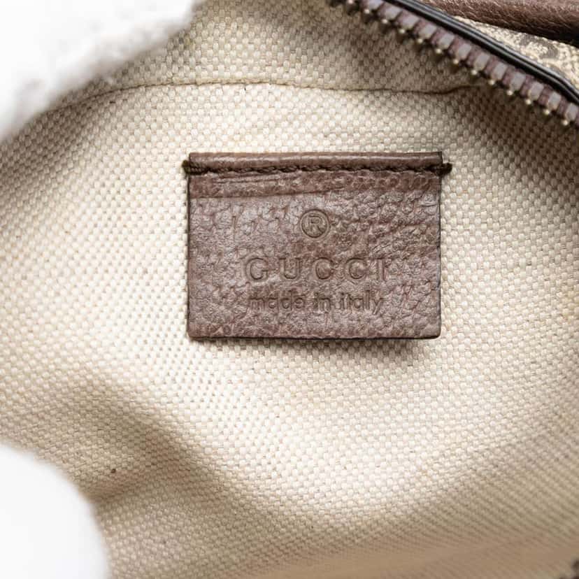 Gucci Small GG Supreme Web Ophidia Top Handle Bag Beige Canvas Very good condition - Box View