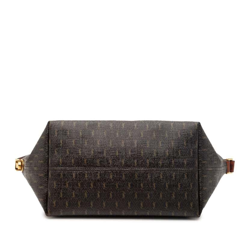 Saint Laurent Le Monogramme Coated Canvas Shoulder Bag Brown Canvas Very good condition - Inside View