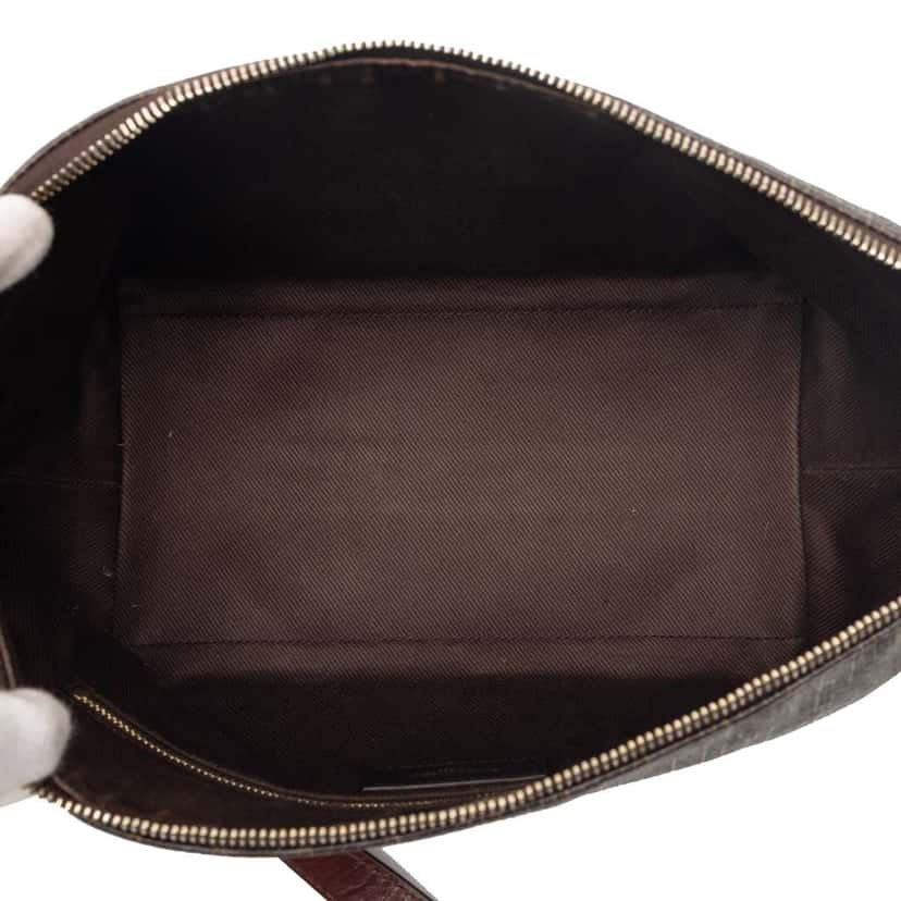 Saint Laurent Le Monogramme Coated Canvas Shoulder Bag Brown Canvas Very good condition - Model View