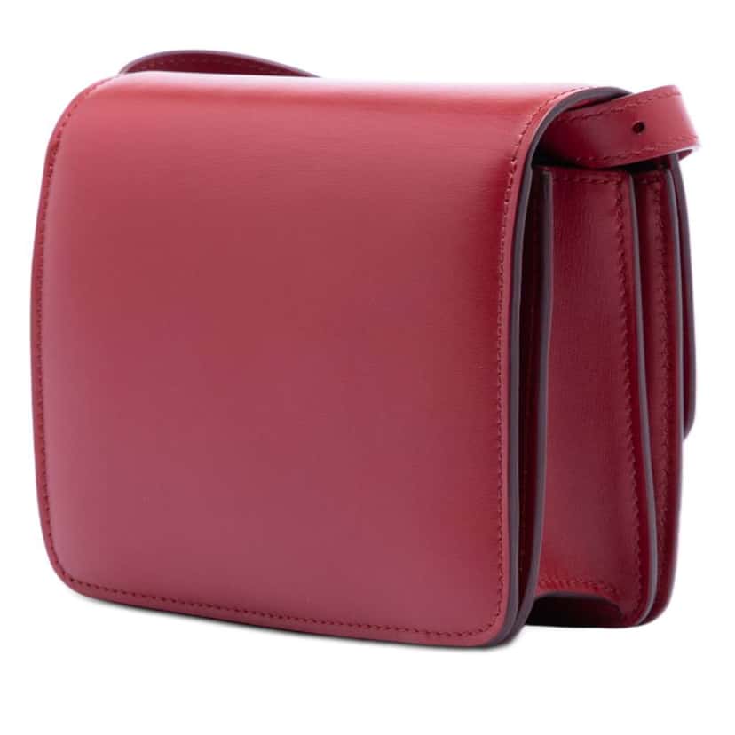 Celine Small Calfskin Classic Box Red Leather Very good condition - Back View