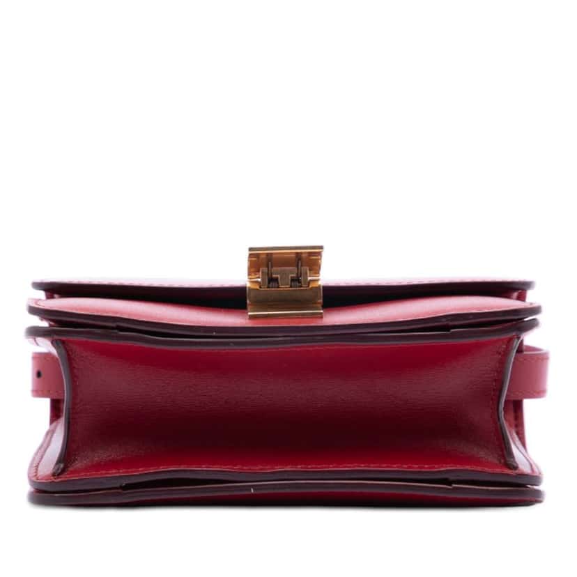 Celine Small Calfskin Classic Box Red Leather Very good condition - Inside View