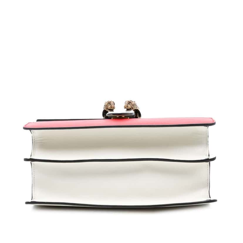 Gucci Medium Leather Bamboo Dionysus Web Satchel White Leather Very good condition - Inside View