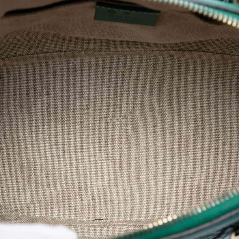 Gucci Mini Microguccissima Dome Satchel Green Leather Very good condition - Model View