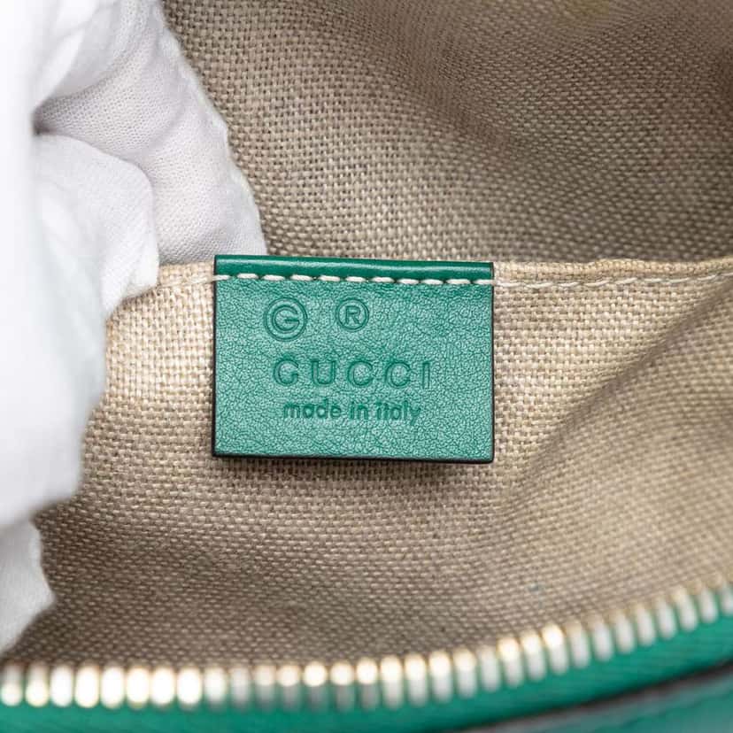 Gucci Mini Microguccissima Dome Satchel Green Leather Very good condition - Box View