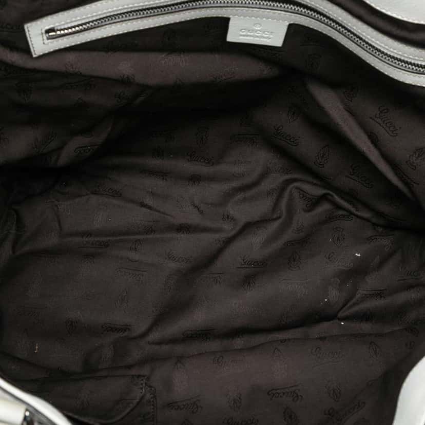 Gucci Medium Guccissima Icon Bit Tote White Leather Very good condition - Model View