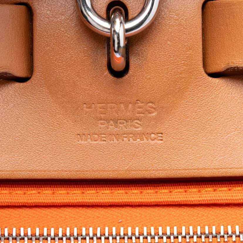 Hermès Toile Herbag Zip 31 Orange Canvas Very good condition - Box View