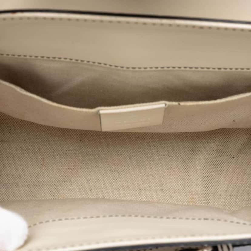 Gucci Small Guccissima Emily Shoulder Bag White Leather Very good condition - Model View