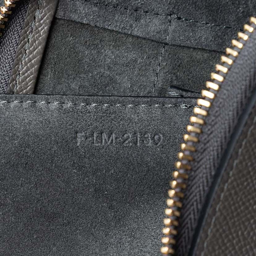 Celine Mini Grained Calfskin Belt Bag Grey Leather Very good condition - Box View