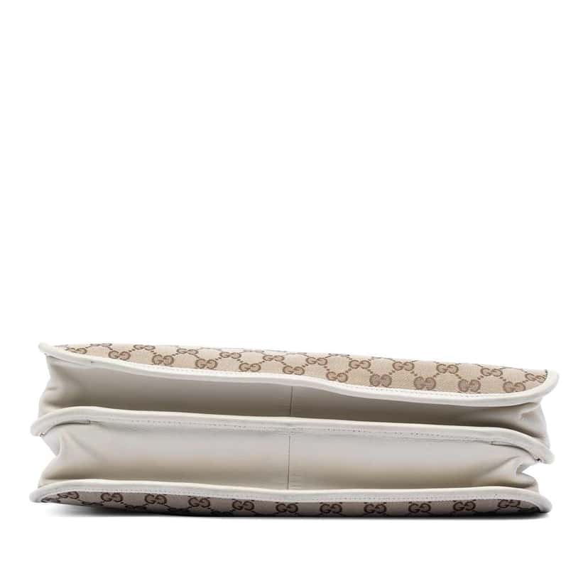 Gucci Medium GG Canvas Horsebit 1955 Chain Tote Beige Canvas Very good condition - Inside View