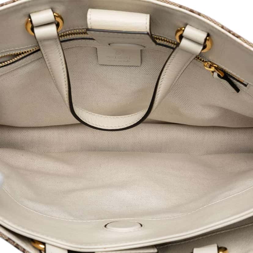 Gucci Medium GG Canvas Horsebit 1955 Chain Tote Beige Canvas Very good condition - Model View