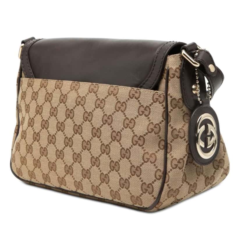 Gucci GG Canvas Sukey Crossbody Beige Canvas Very good condition - Back View
