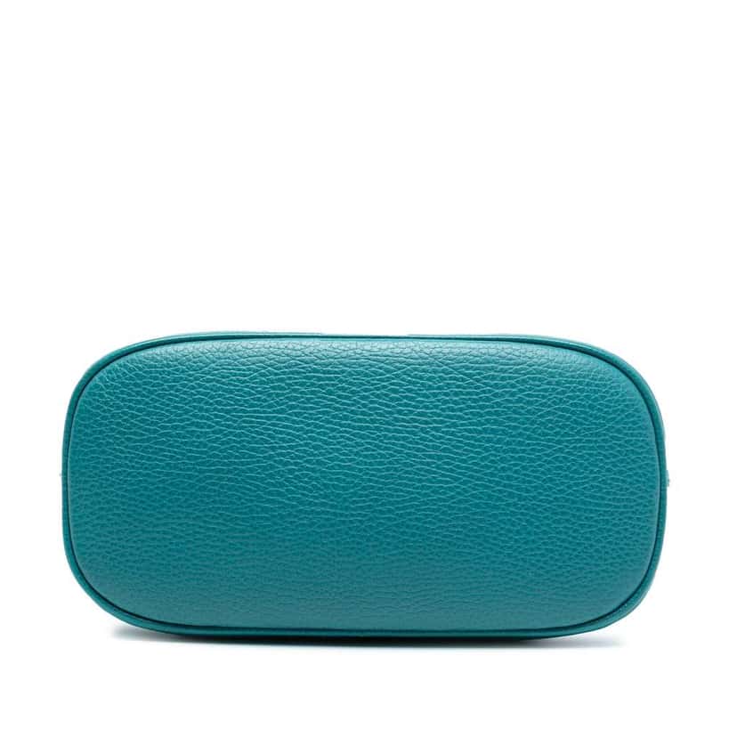 Gucci Mini Leather GG Charm Dome Satchel Blue Leather Very good condition - Inside View