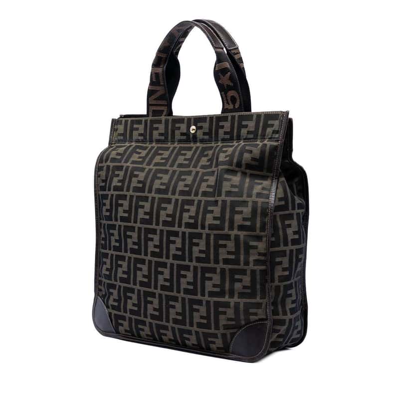 Fendi Zucca Canvas Shopping Tote Brown Canvas Very good condition - Back View