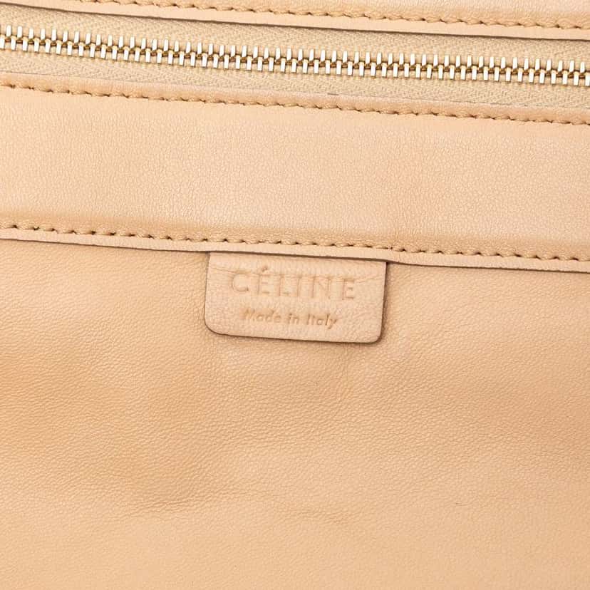 Celine Bicolor Leather Vertical Cabas Tote Beige Leather Very good condition - Box View