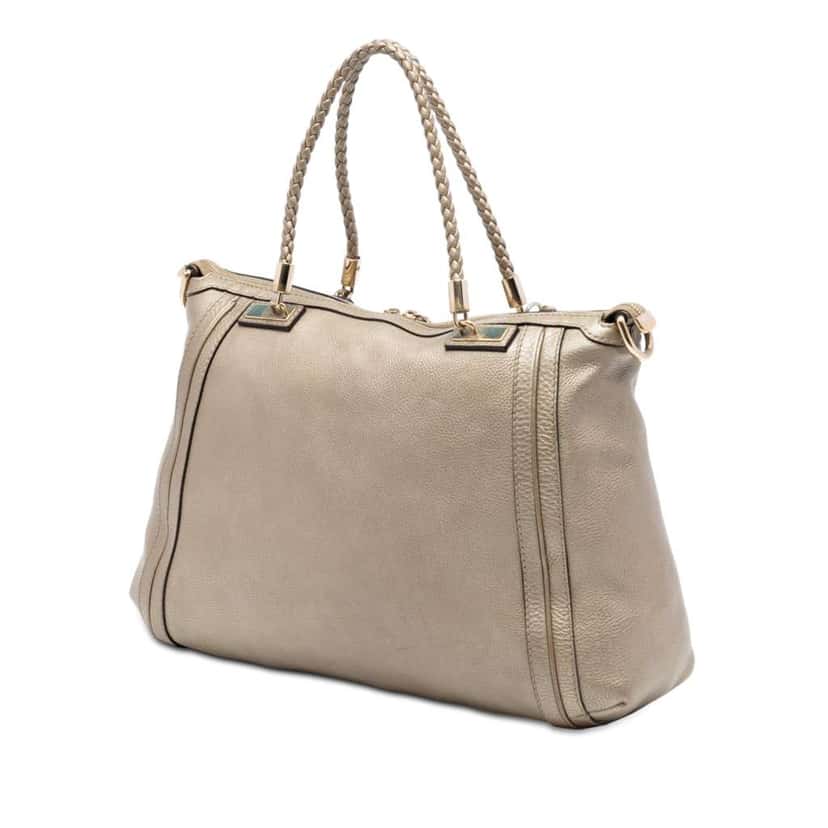 Gucci Large Leather Bella Tote Gold Leather Very good condition - Back View