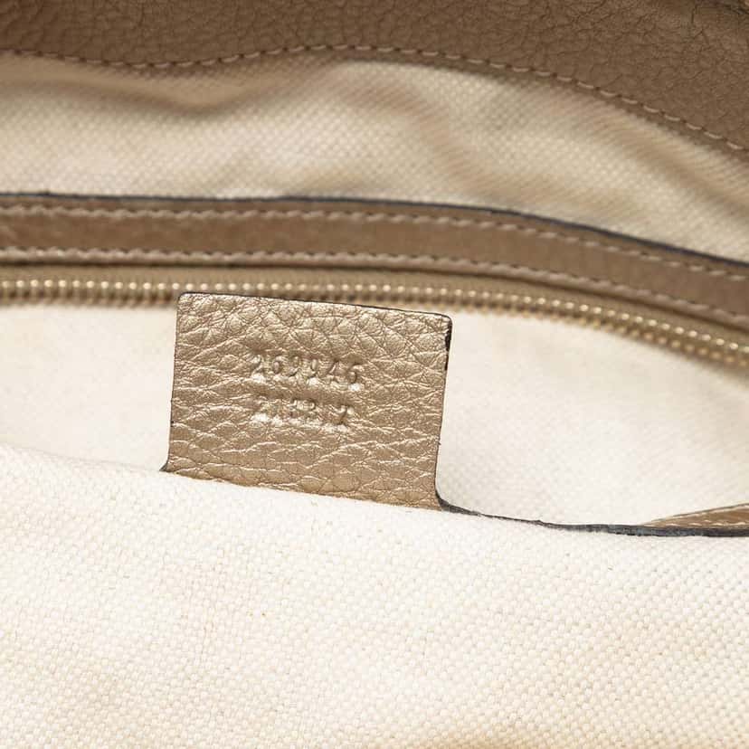 Gucci Large Leather Bella Tote Gold Leather Very good condition - Box View