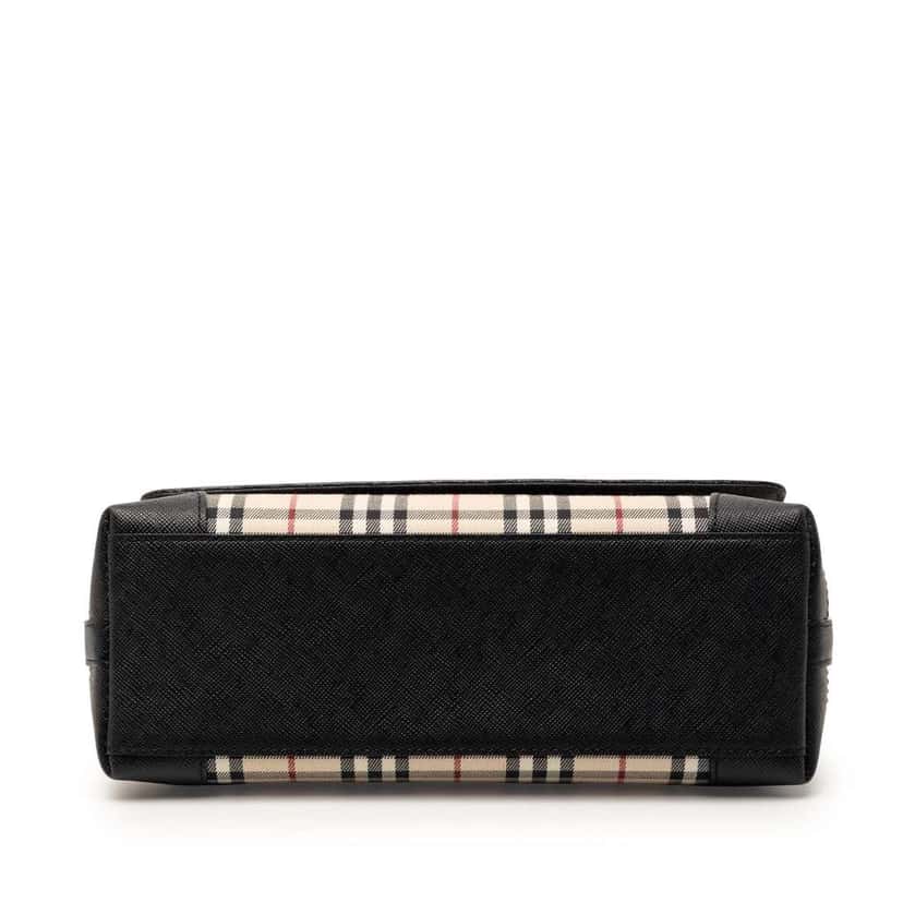 Burberry House Check Canvas Flap Crossbody Beige Canvas Very good condition - Inside View