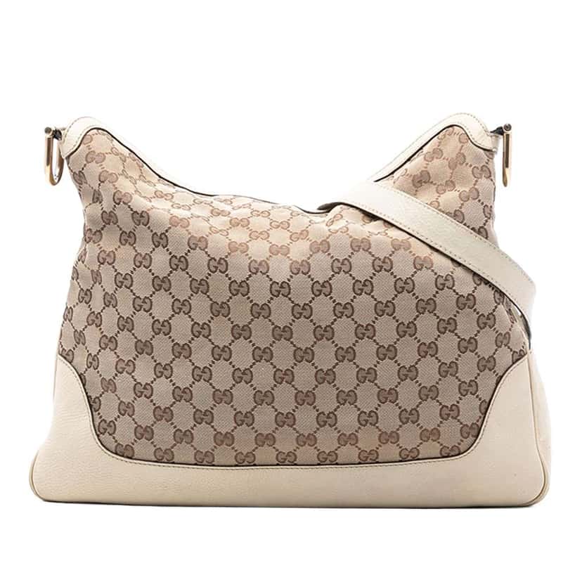 Gucci GG Canvas Bamboo Diana Satchel Beige Very good condition - Front View