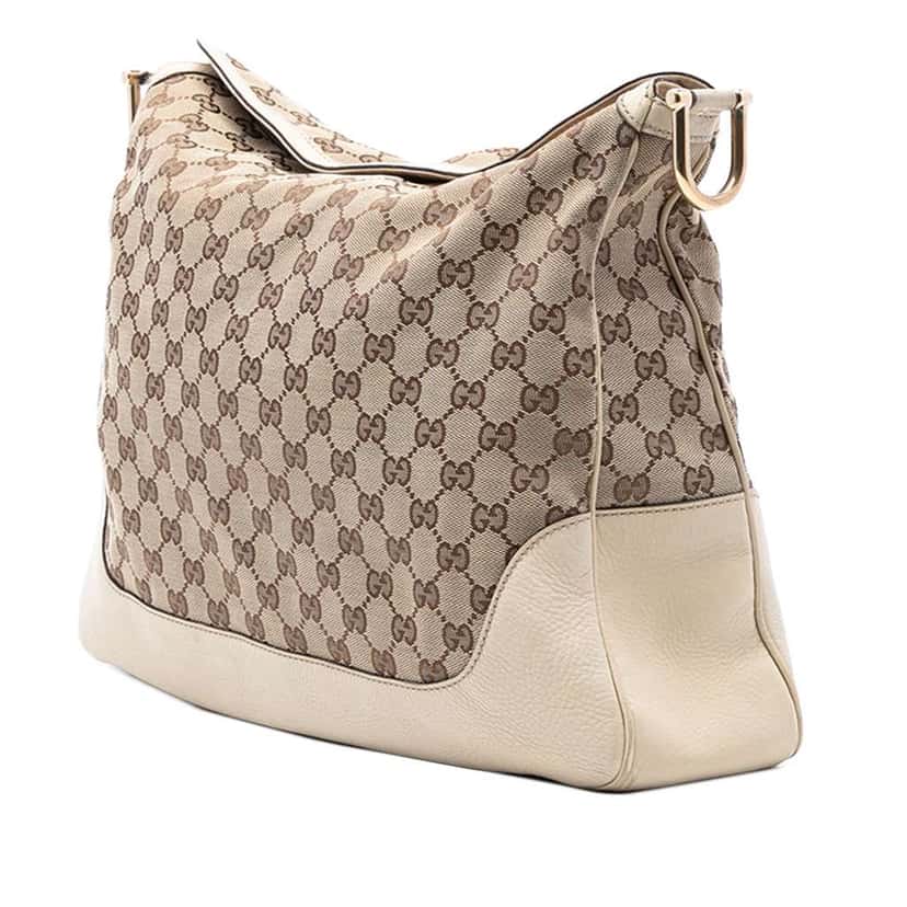 Gucci GG Canvas Bamboo Diana Satchel Beige Very good condition - Back View