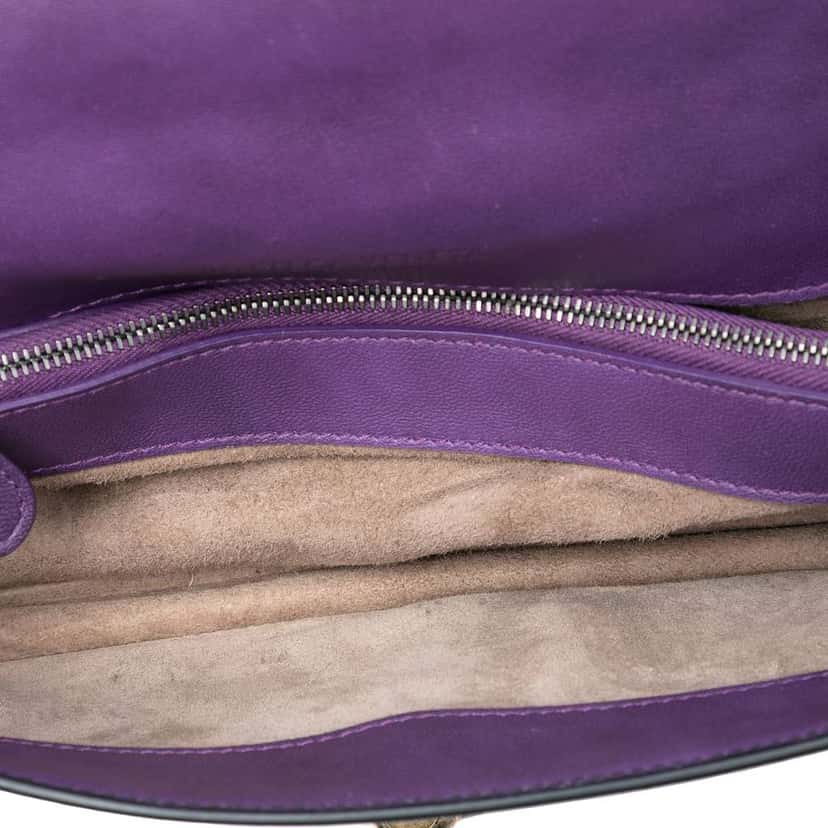 Bottega Veneta Nappa Intrecciato Olimpia Knot Crossbody Purple Leather Very good condition - Model View