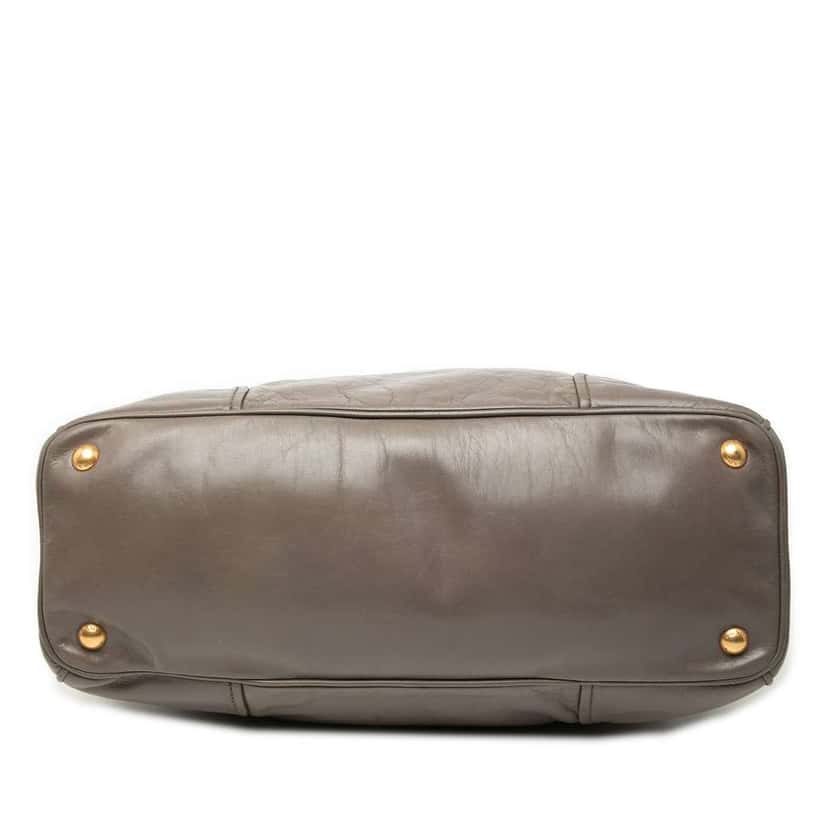 Prada Vitello Shine Satchel Brown Leather Very good condition - Inside View