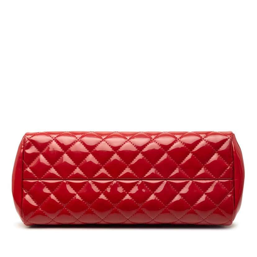 Chanel Small Patent Just Mademoiselle Shoulder Bag Red Leather Very good condition - Inside View