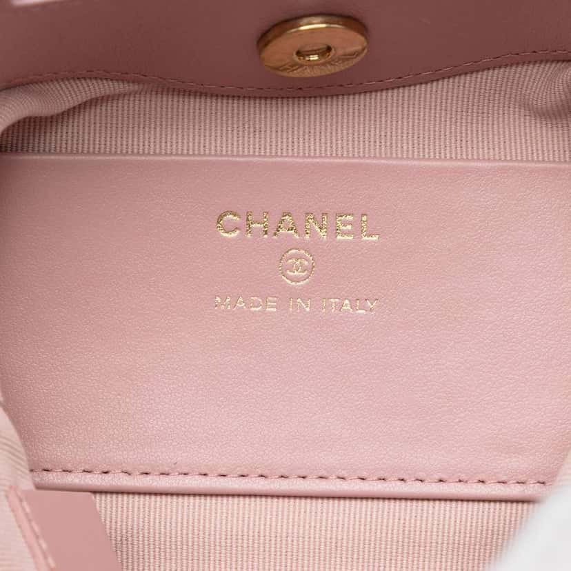 Chanel Mini CC Quilted Suede and Calfskin 31 Shopping Bag Pink Leather Very good condition - Box View
