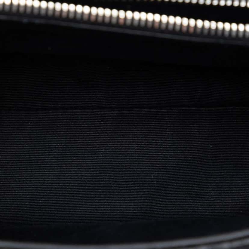 Saint Laurent Medium Chevron Embossed Leather Monogram College Satchel Black Leather Very good condition - Model View