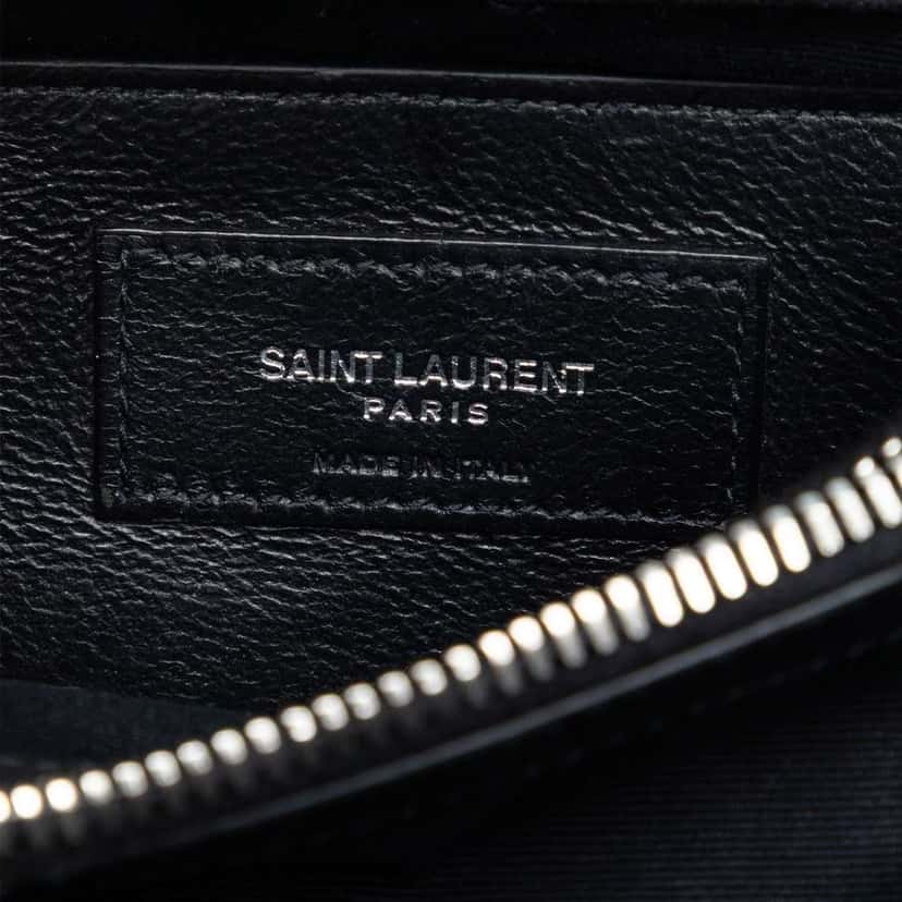 Saint Laurent Medium Chevron Embossed Leather Monogram College Satchel Black Leather Very good condition - Box View
