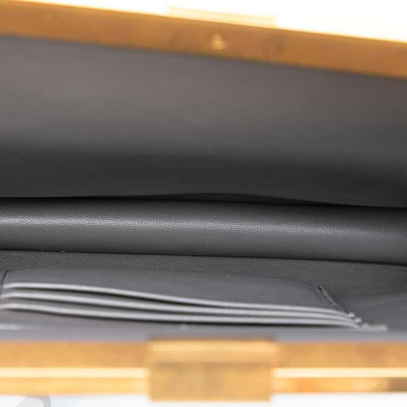 Celine Mini Leather Clasp Crossbody Grey Leather Very good condition - Model View