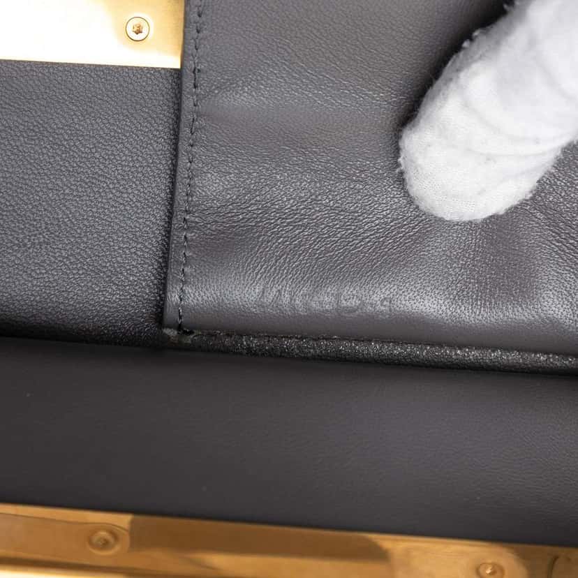 Celine Mini Leather Clasp Crossbody Grey Leather Very good condition - Box View