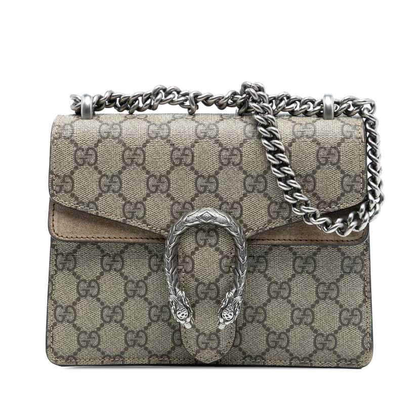Gucci Small GG Supreme Dionysus Crossbody Beige Very good condition - Front View