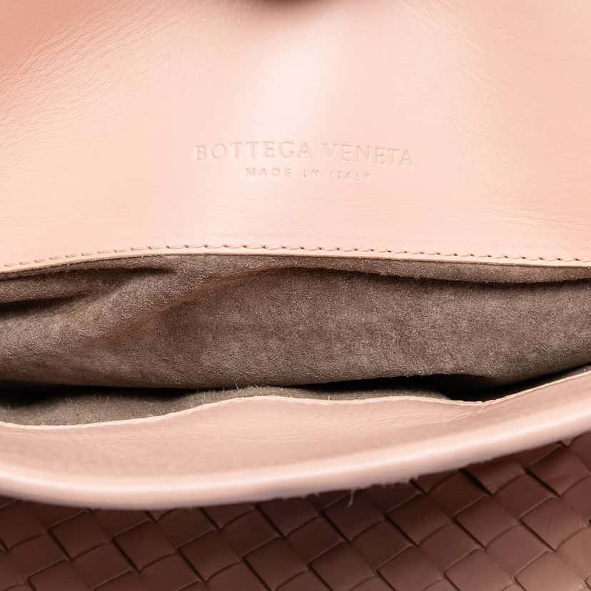 Bottega Veneta Medium Nappa Intrecciato Roma Tote Pink Leather Very good condition - Box View
