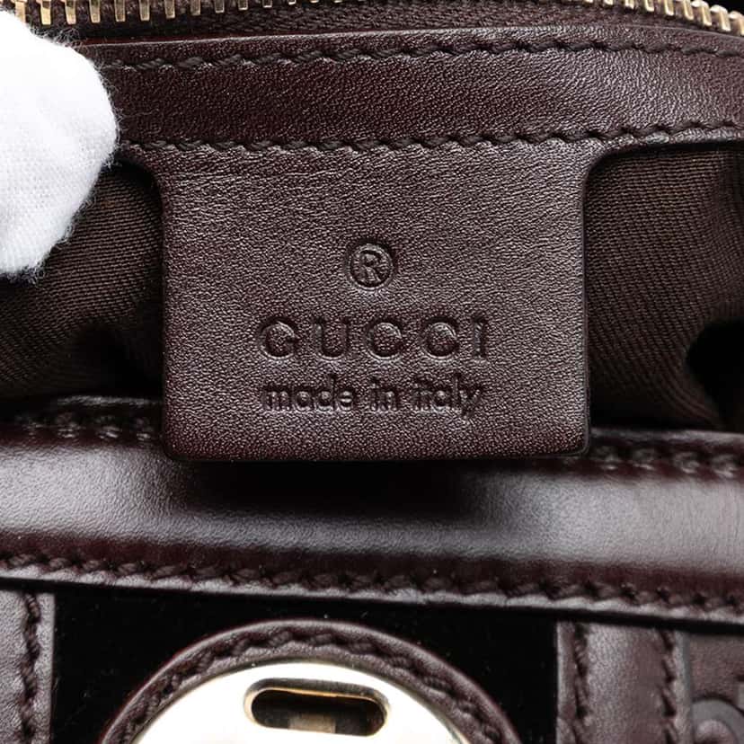 Gucci Guccissima Treasure Handbag Brown Leather Very good condition - Box View