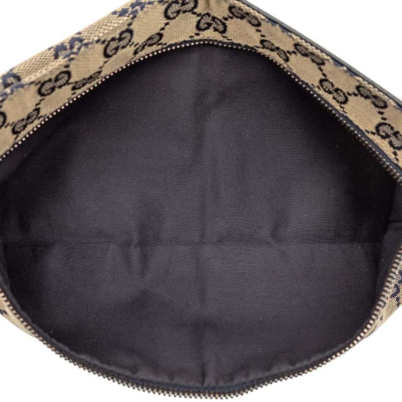 Gucci GG Canvas Web Double Pocket Belt Bag Beige Very good condition - Box View