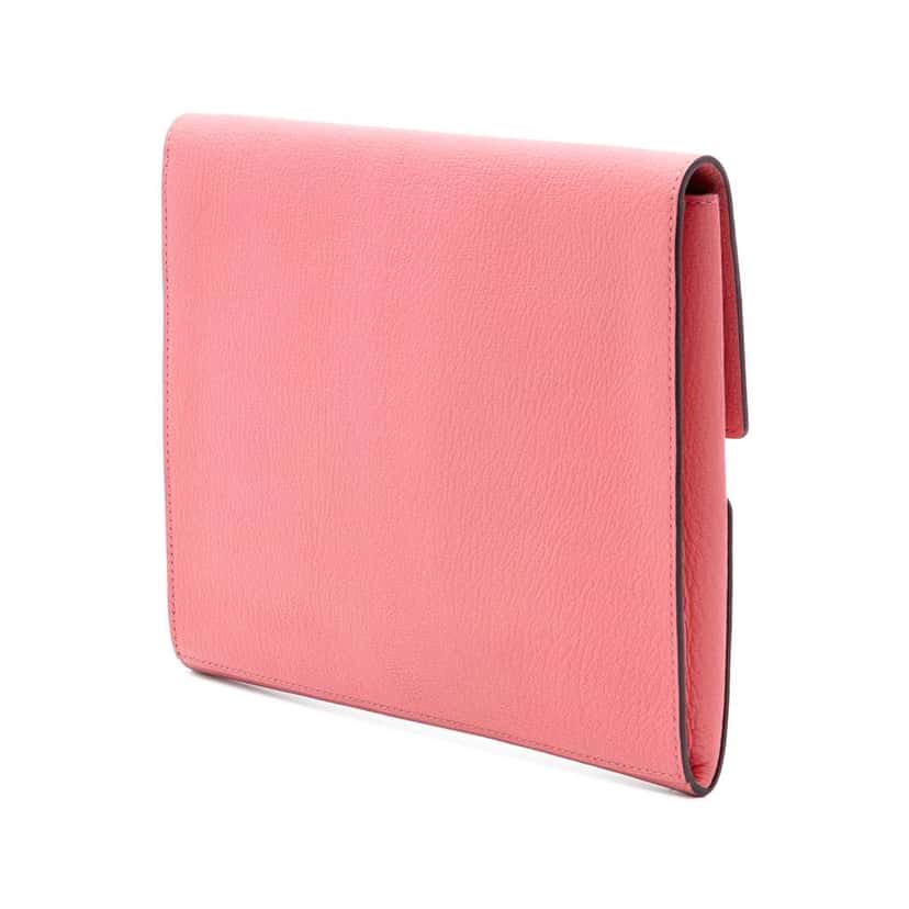 Hermès Chevre Mysore Cinhetic Clutch Pink Leather Very good condition - Back View