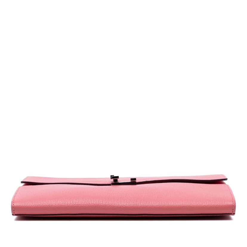 Hermès Chevre Mysore Cinhetic Clutch Pink Leather Very good condition - Inside View