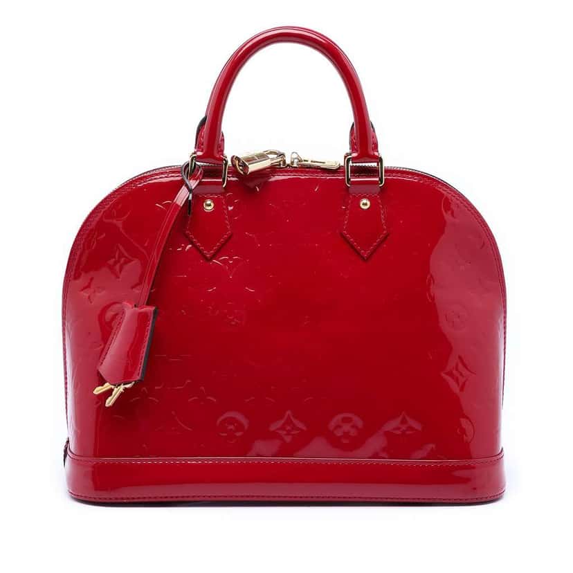 Louis Vuitton Monogram Vernis Alma PM Red Leather Very good condition - Front View