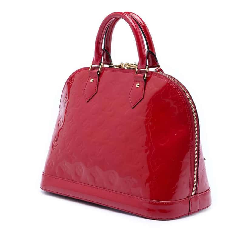 Louis Vuitton Monogram Vernis Alma PM Red Leather Very good condition - Back View