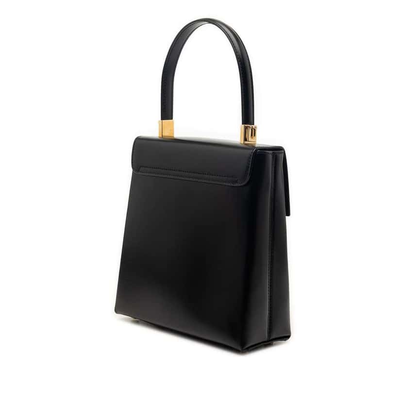 Salvatore Ferragamo Small Leather Gancini Iconic Top Handle Bag Black Leather Very good condition - Back View